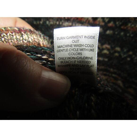 CJ Banks Women’s X Multi-Color Knit Button Jacket Boho Fair Isle Sweater Coat - Picture 4 of 7